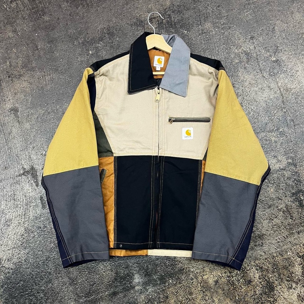 Vtg Carhartt Multicolor Custom Detroit Jacket - colorblock brand new
